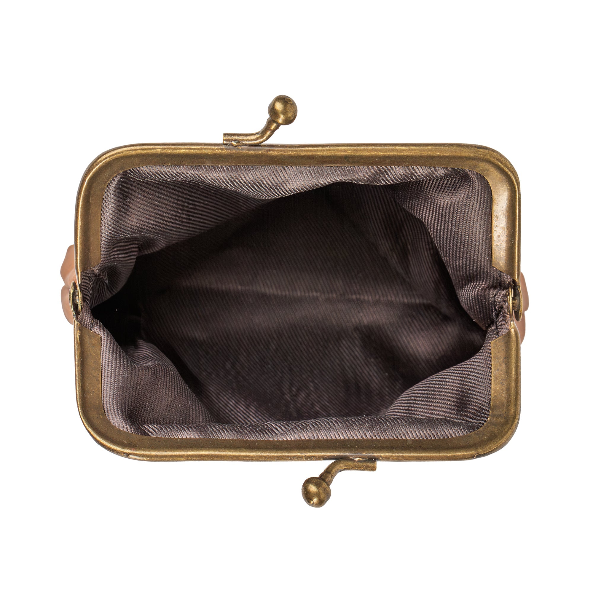 Celtic Crafts Ireland Brown Leather Clasp Coin Purse 