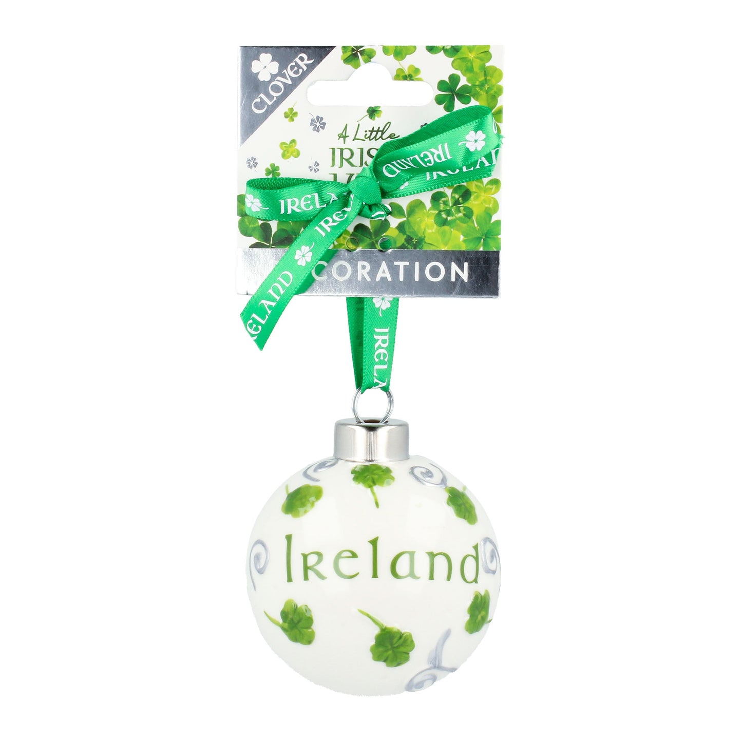 Clover Ceramic Christmas Décor Bauble