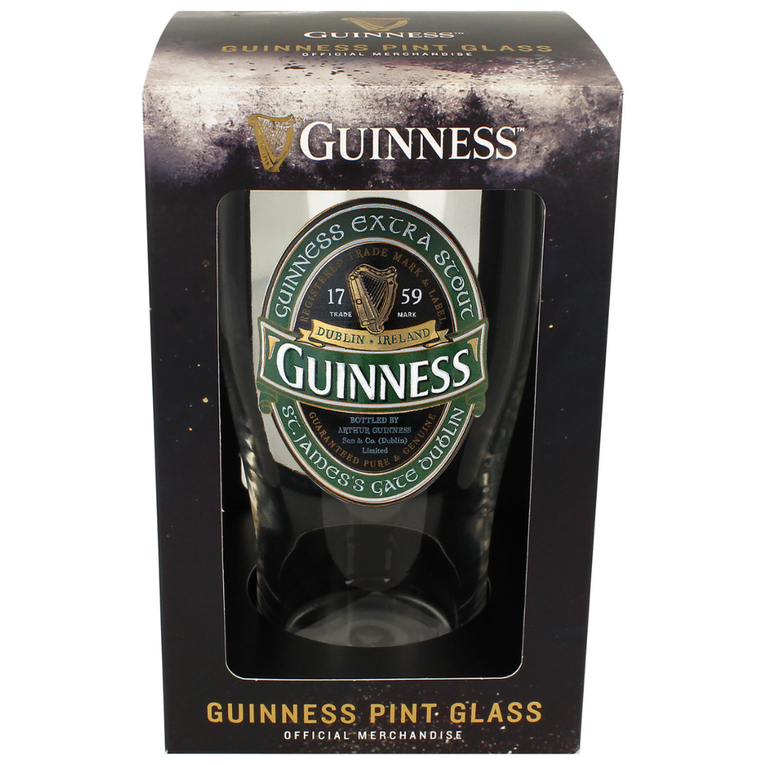 Engraved Guinness Ireland Pint Glass In Giftbox
