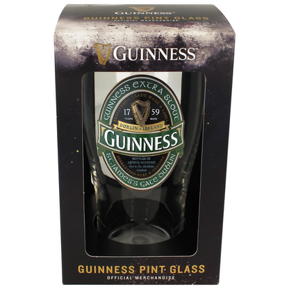 Engraved Guinness Ireland Pint Glass In Giftbox