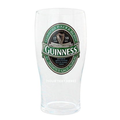Engraved Guinness Ireland Pint Glass In Giftbox