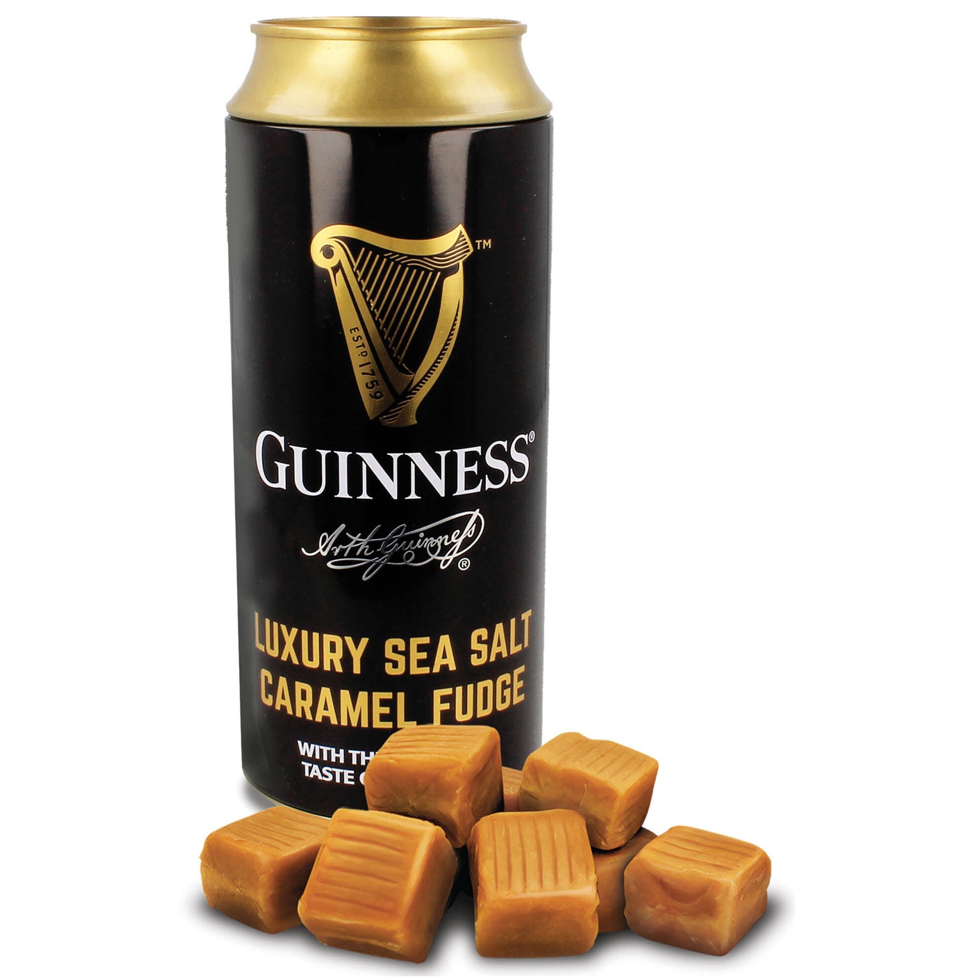 Guinness Luxury Sea Salt Caramel Fudge In Money Tin 100g