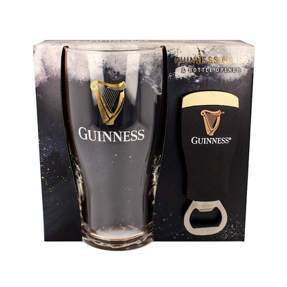 Guinness Pint Glass & Guinness Bottle Opener Gift Set