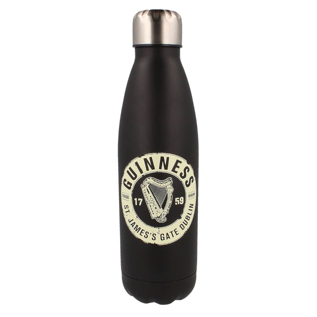 Guinness St. James Gate Black Metal Water Bottle