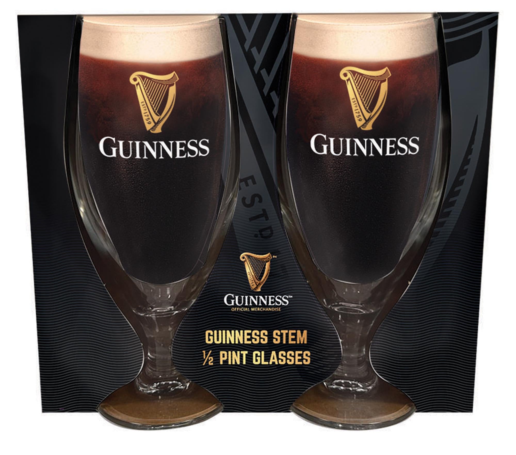 Guinness Stem 2 Pack Half Pint Glass Set Carrolls Irish Gifts USA guinness-stem-2-pack-half-pint-glass-set-carrolls-irish-gifts-usa
