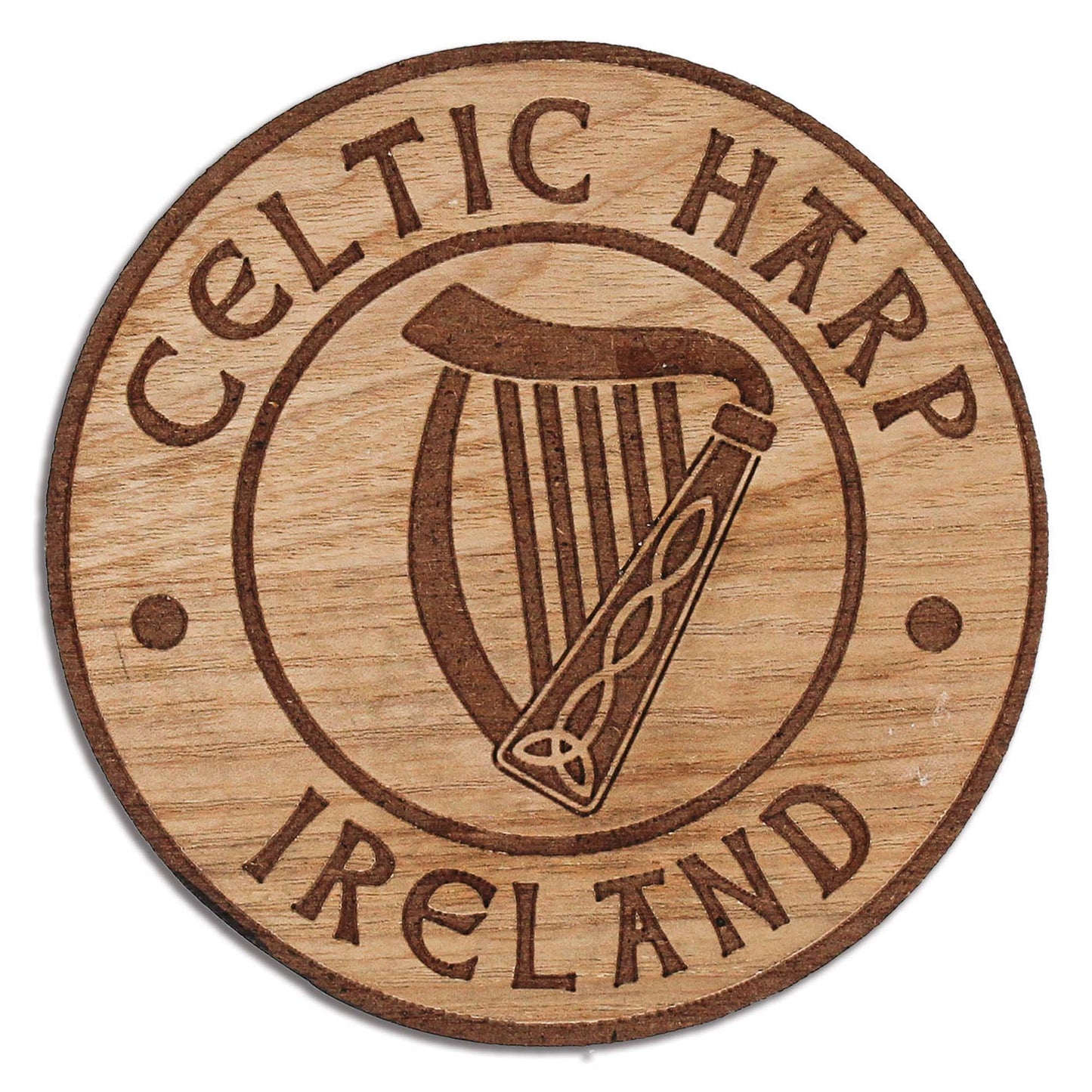 Celtic Harp Wooden Coaster