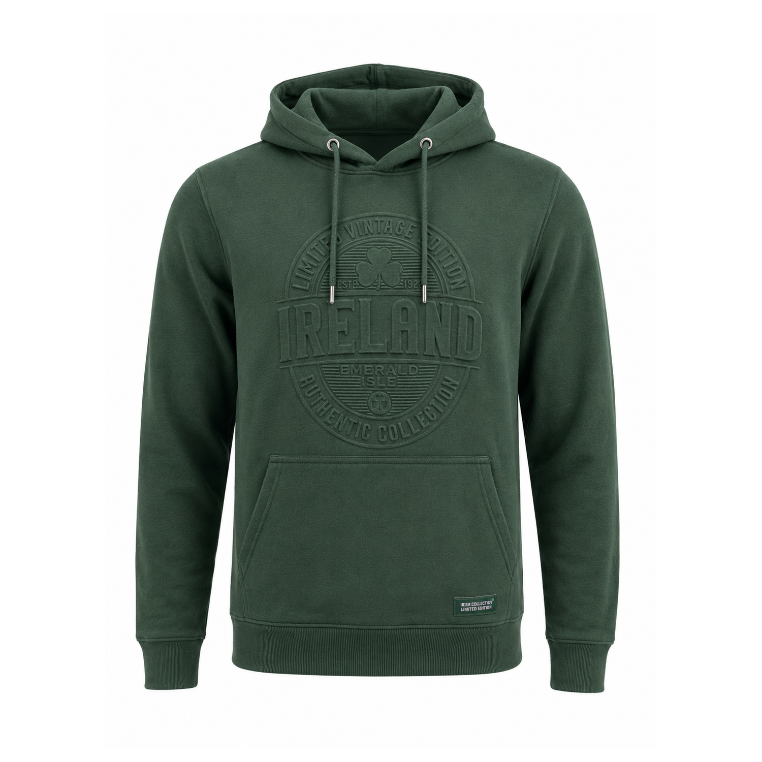 Ireland Limited Vintage Embossed Forest Green Unisex Hoodie