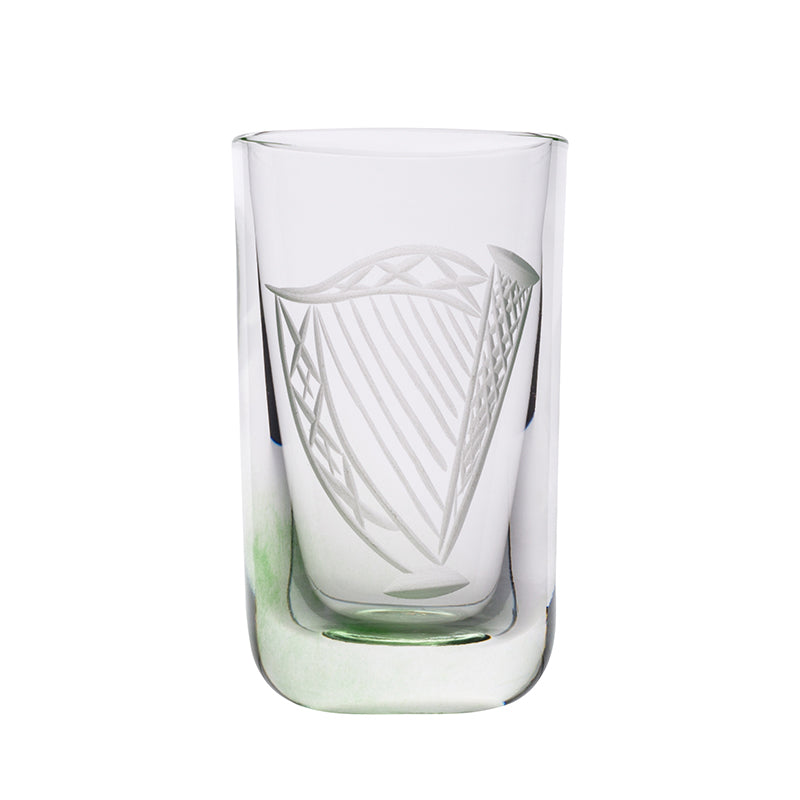 Hand Etched Irish Harp Shot Glass