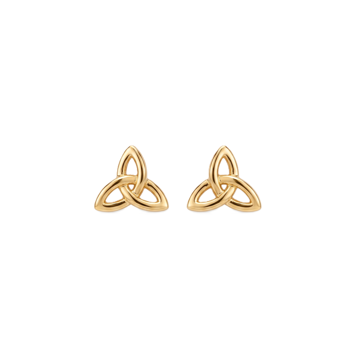 Trinity Plain Gold Vermeil Earrings