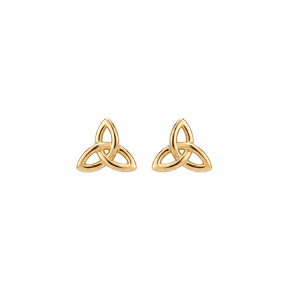 Trinity Plain Gold Vermeil Earrings