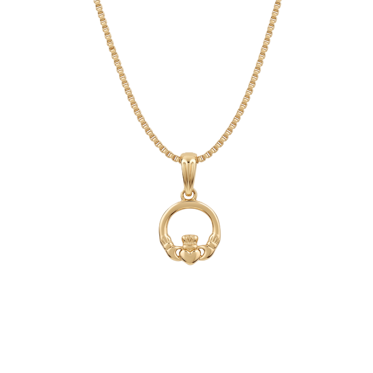 Claddagh Plain Gold Vermeil Pendant