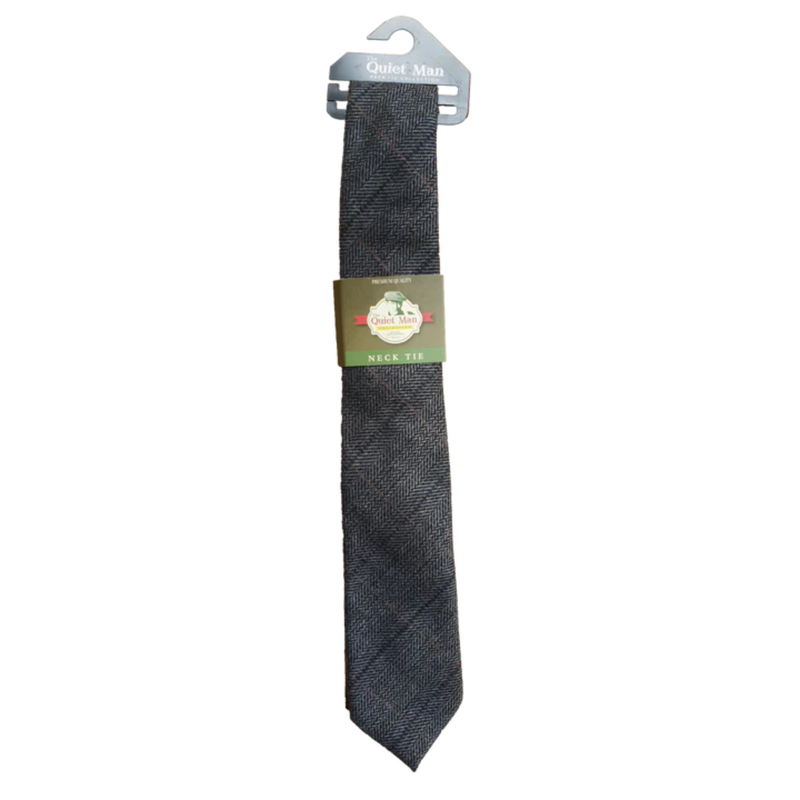 The Quiet Man Neck Ties Grey With Stripes