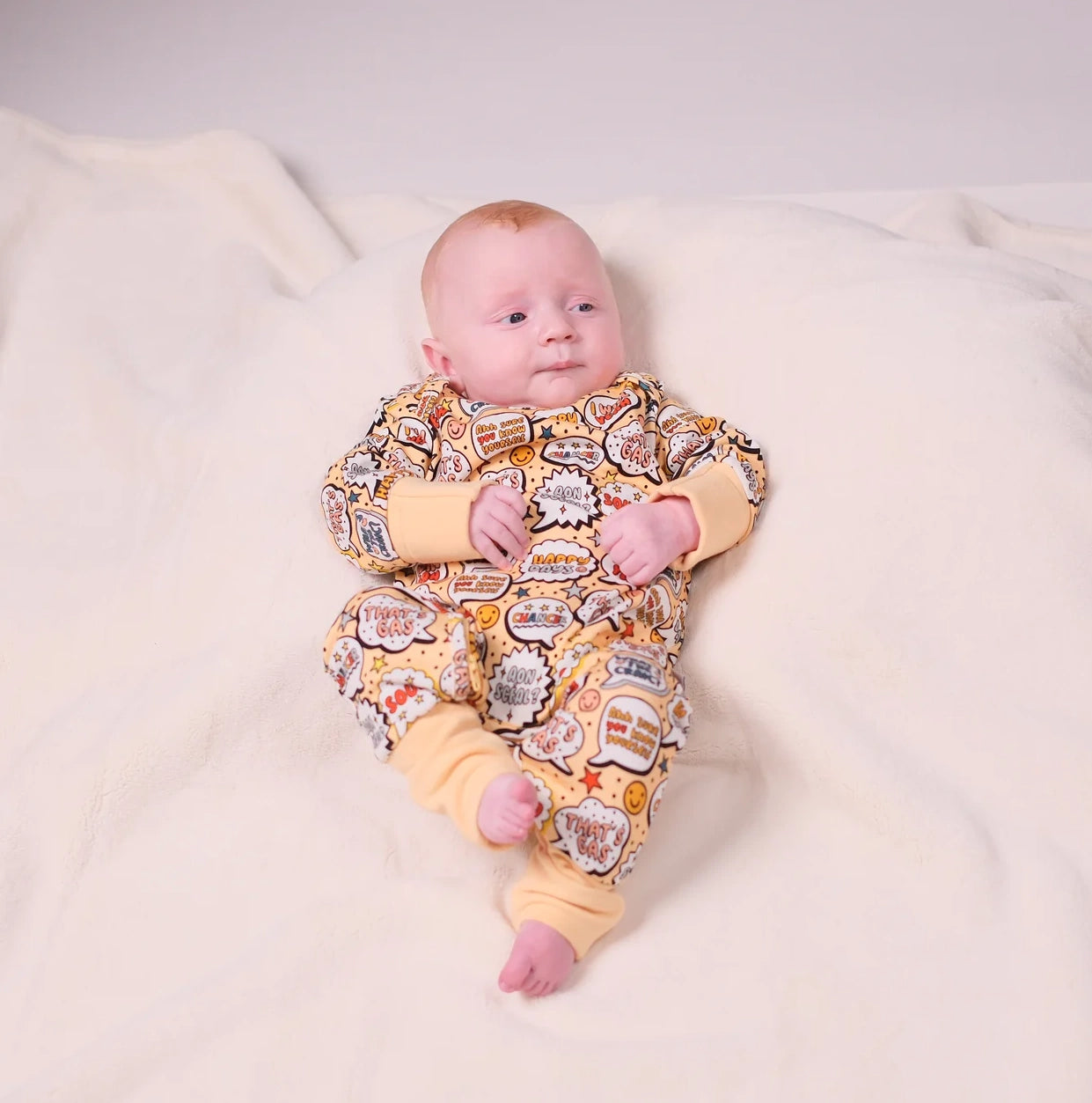 What's The Craic Orange Baby Zip Onesie 