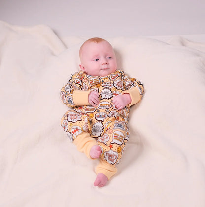What's The Craic Orange Baby Zip Onesie
