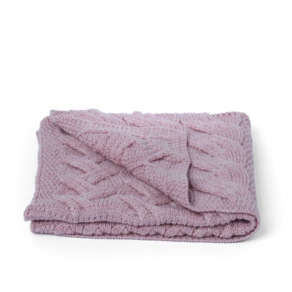 Aran Patchwork Teal Cot Throw