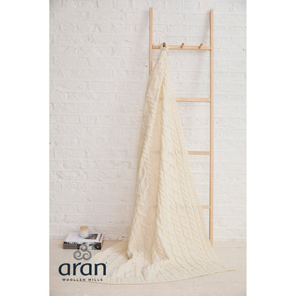 Cream Aran Cable Throw