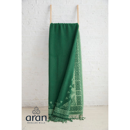 Aran Blanket With Celtic Swirl