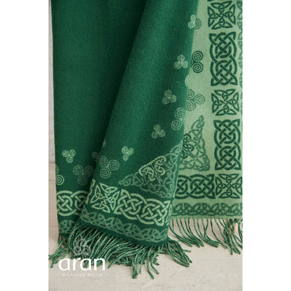Aran Blanket With Celtic Swirl