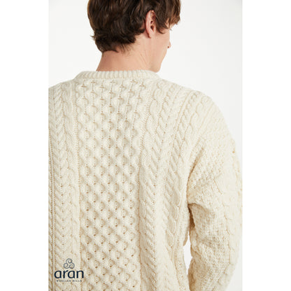 Unisex Cream Traditional Aran Sweater