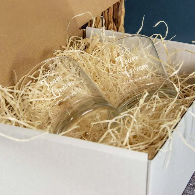 Set Of 2 Personalised Whiskey Glasses With Engraving & Gift Box 