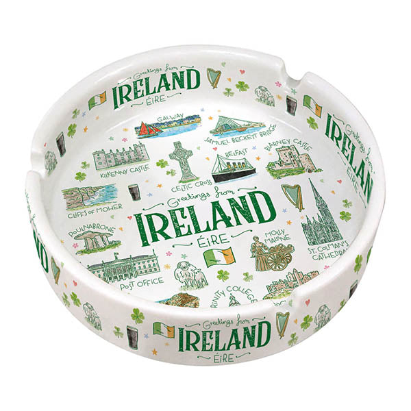 Ireland Aquarelle Ceramic Ashtray