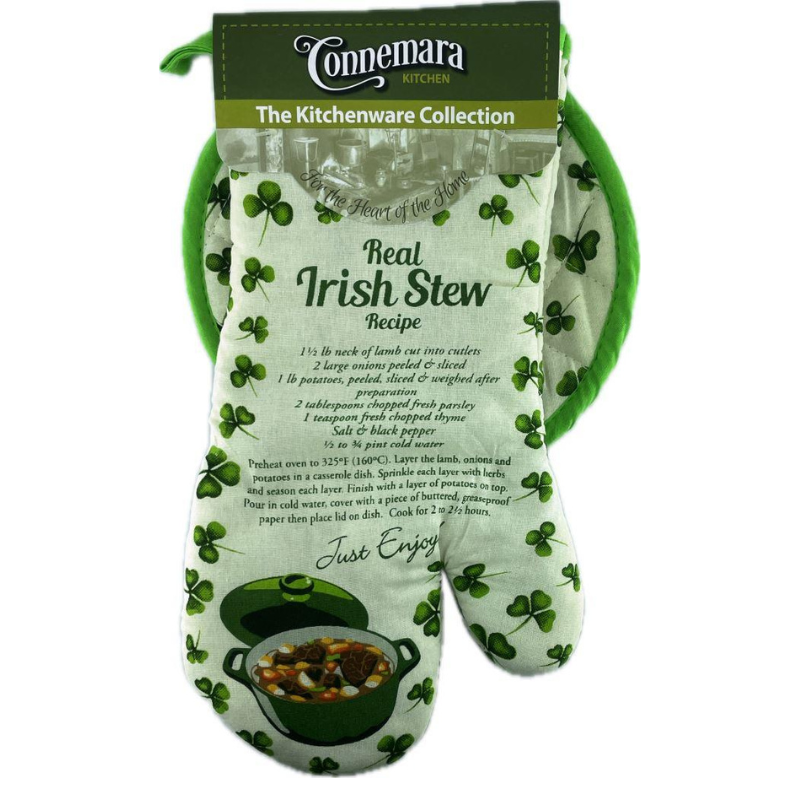 Irish Stew Oven Mitt And Pot Holder Set