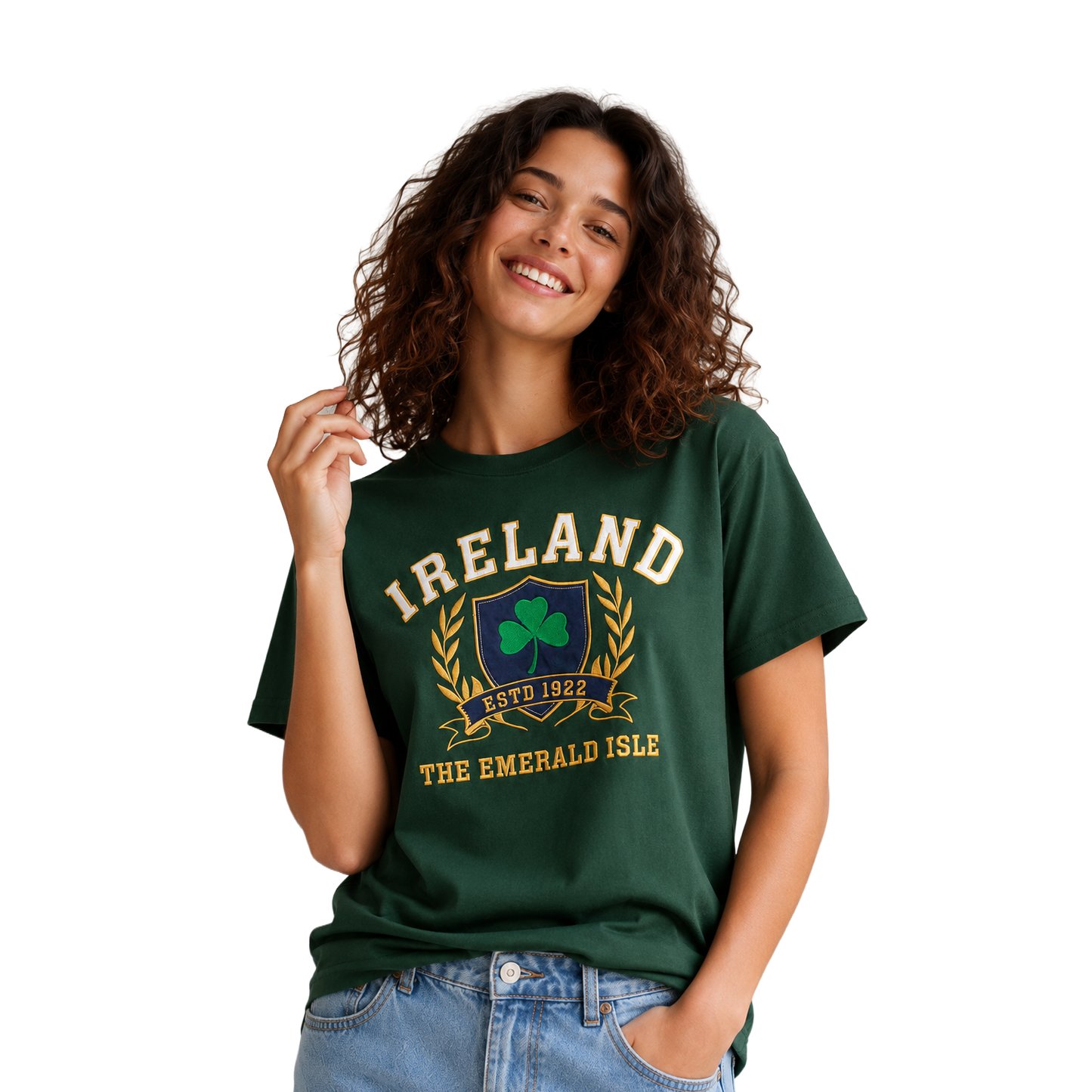 Ireland Celtic Lucky Forest Green Unisex T-Shirt