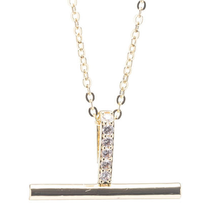 Gold T-Bar Pendant