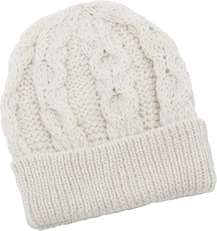 Merino Wool Honeycomb Hat Natural White