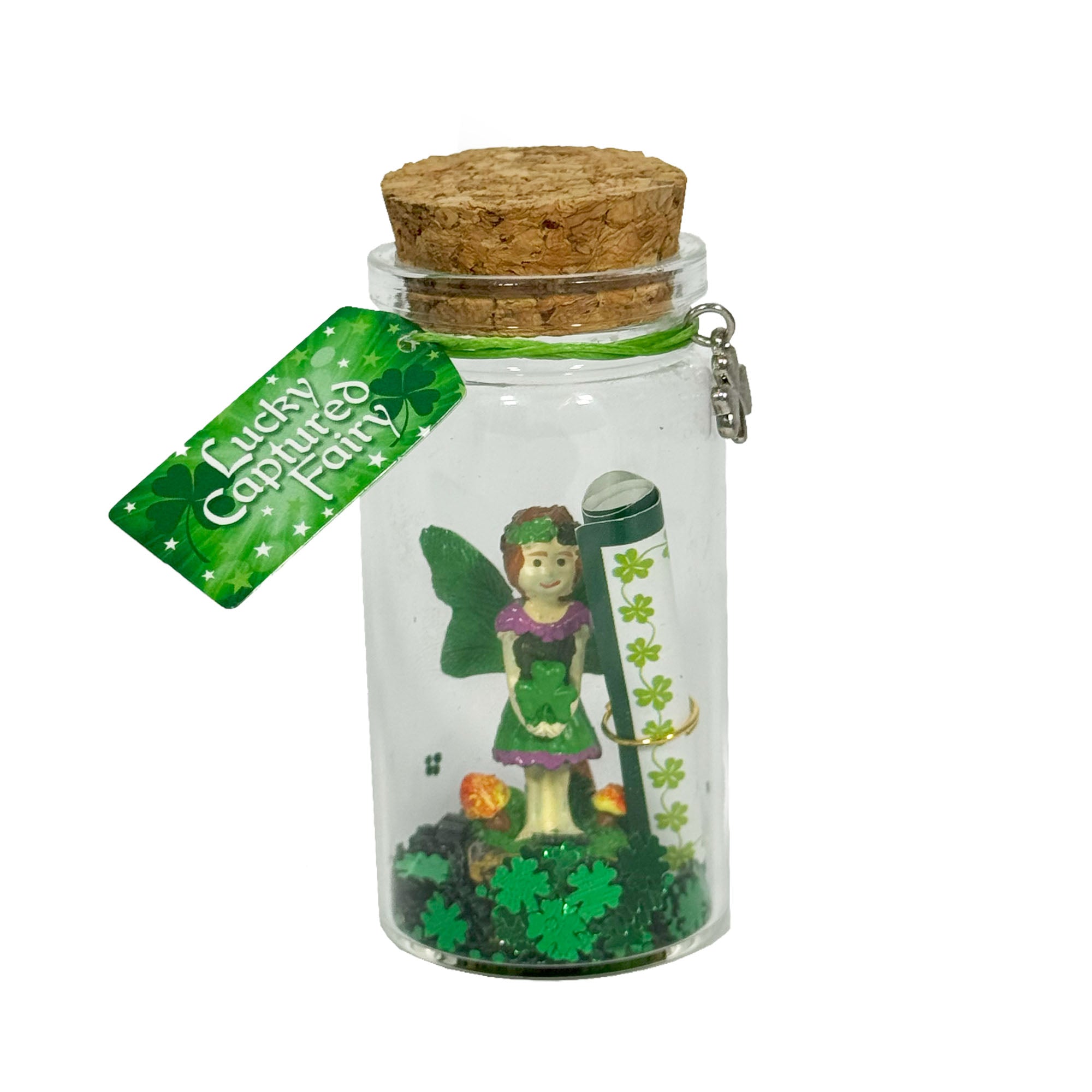 Four Leaf Clover Fairy Wishing Jar