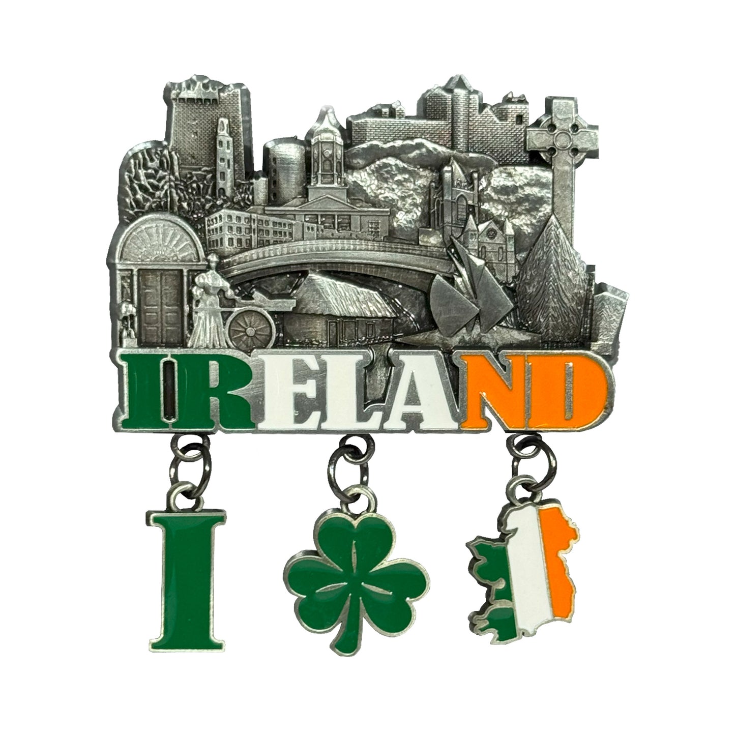 Ireland Skyline Charm Magnet