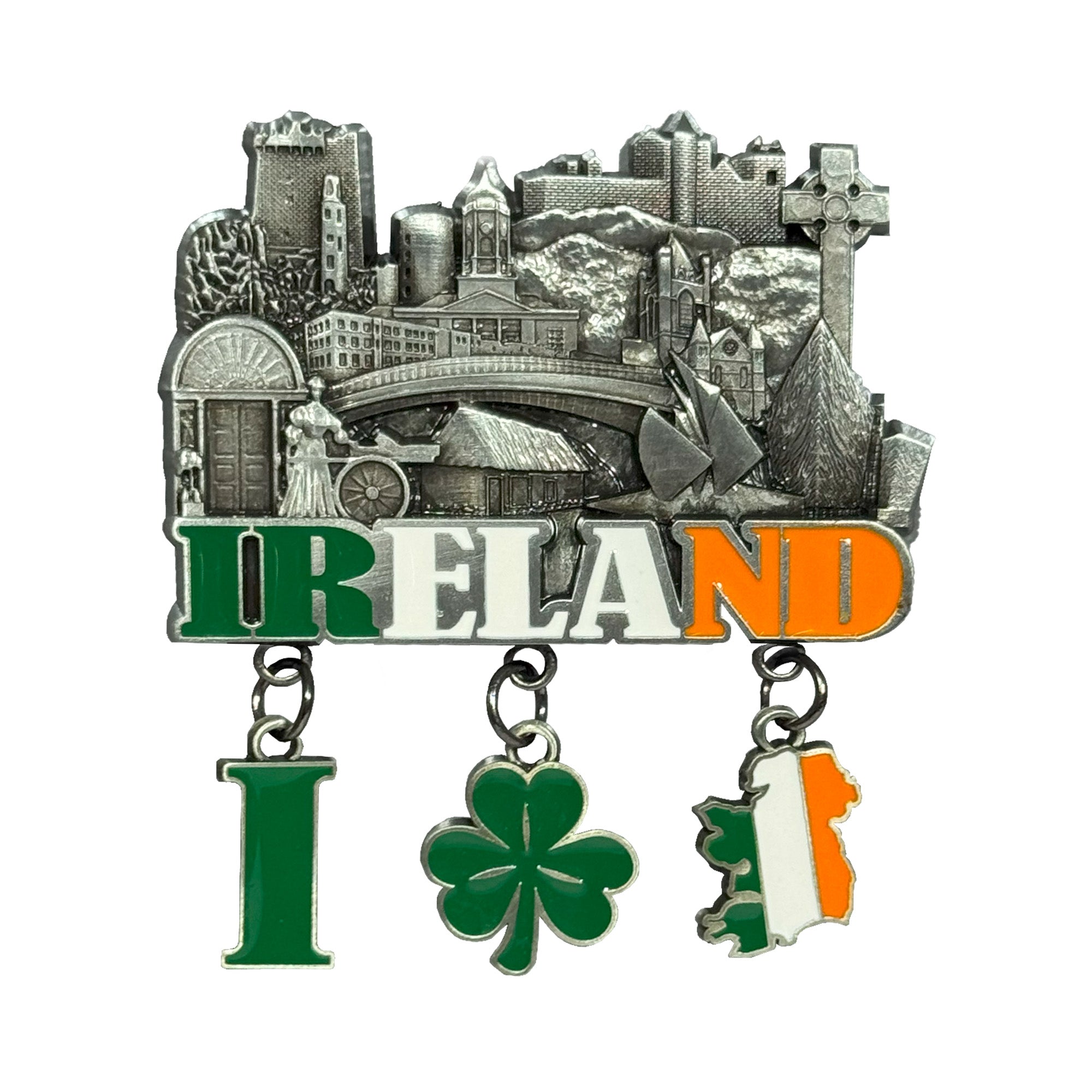 Ireland Skyline Charm Magnet