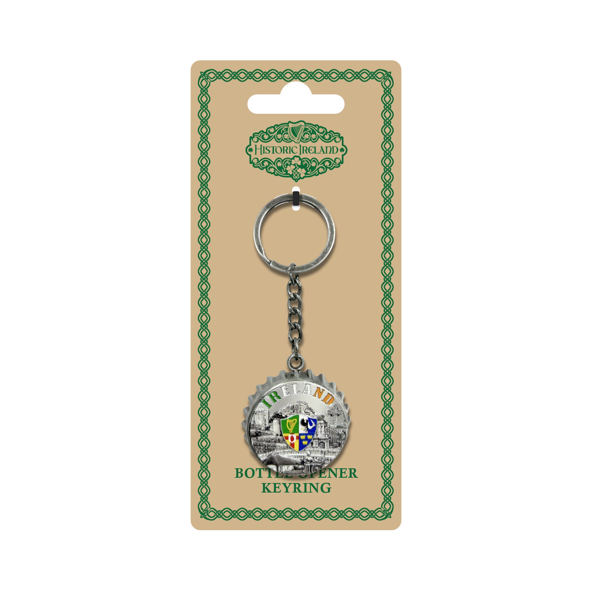 Ireland Bottle Top Bottle Opener Keyring 
