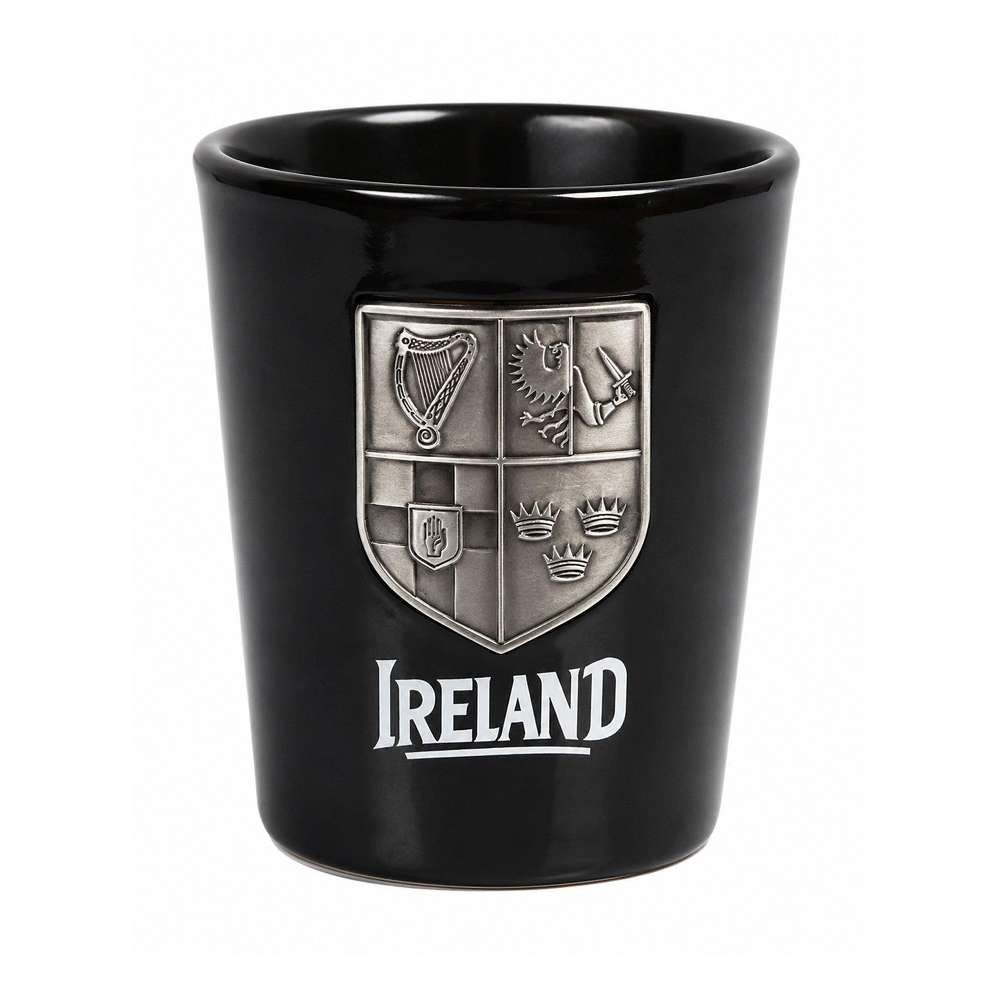 Irish Province Ceramic Shot Glass Black