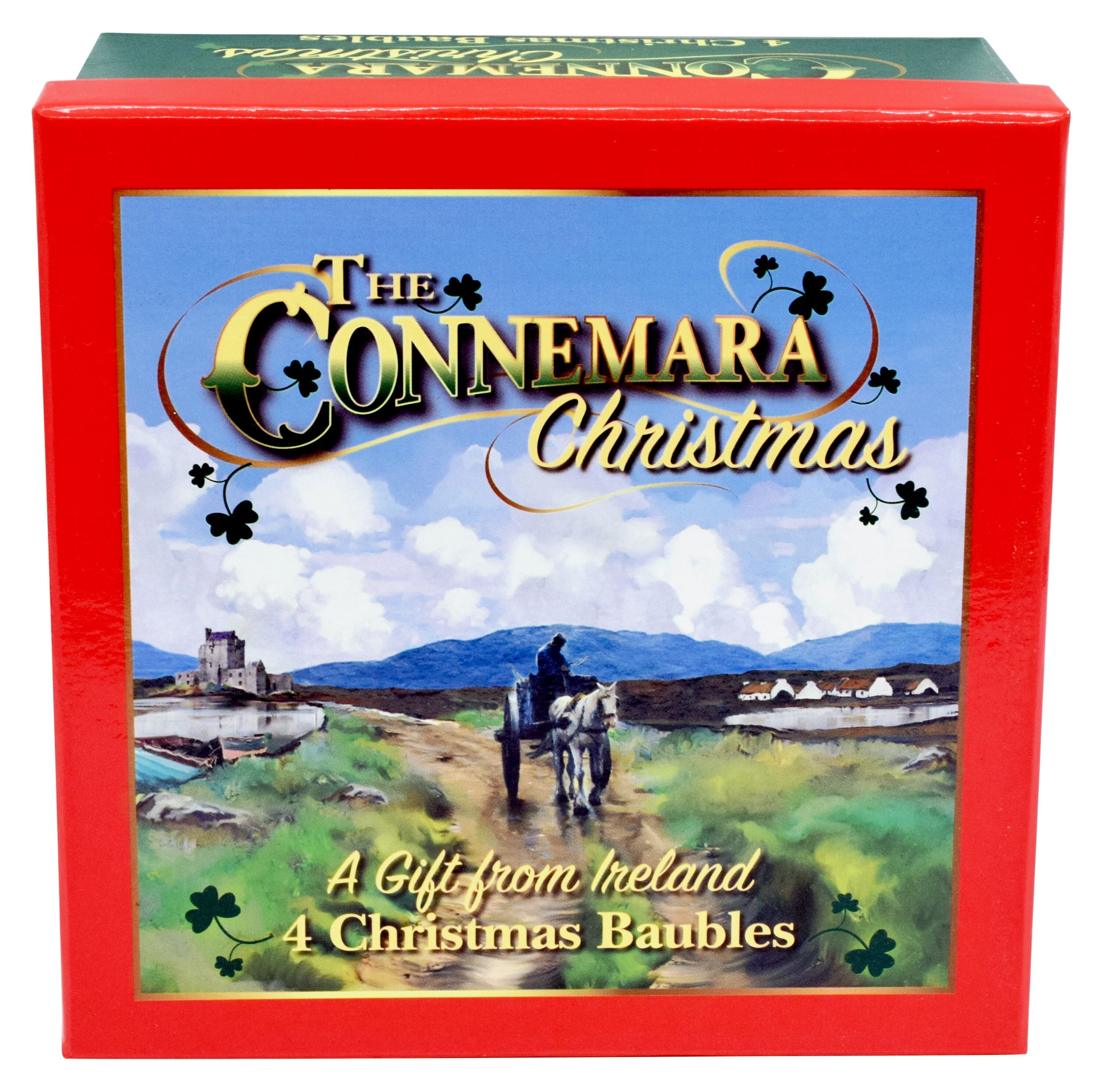 Christmas Landscape Scene Set Of 4 Decorations 