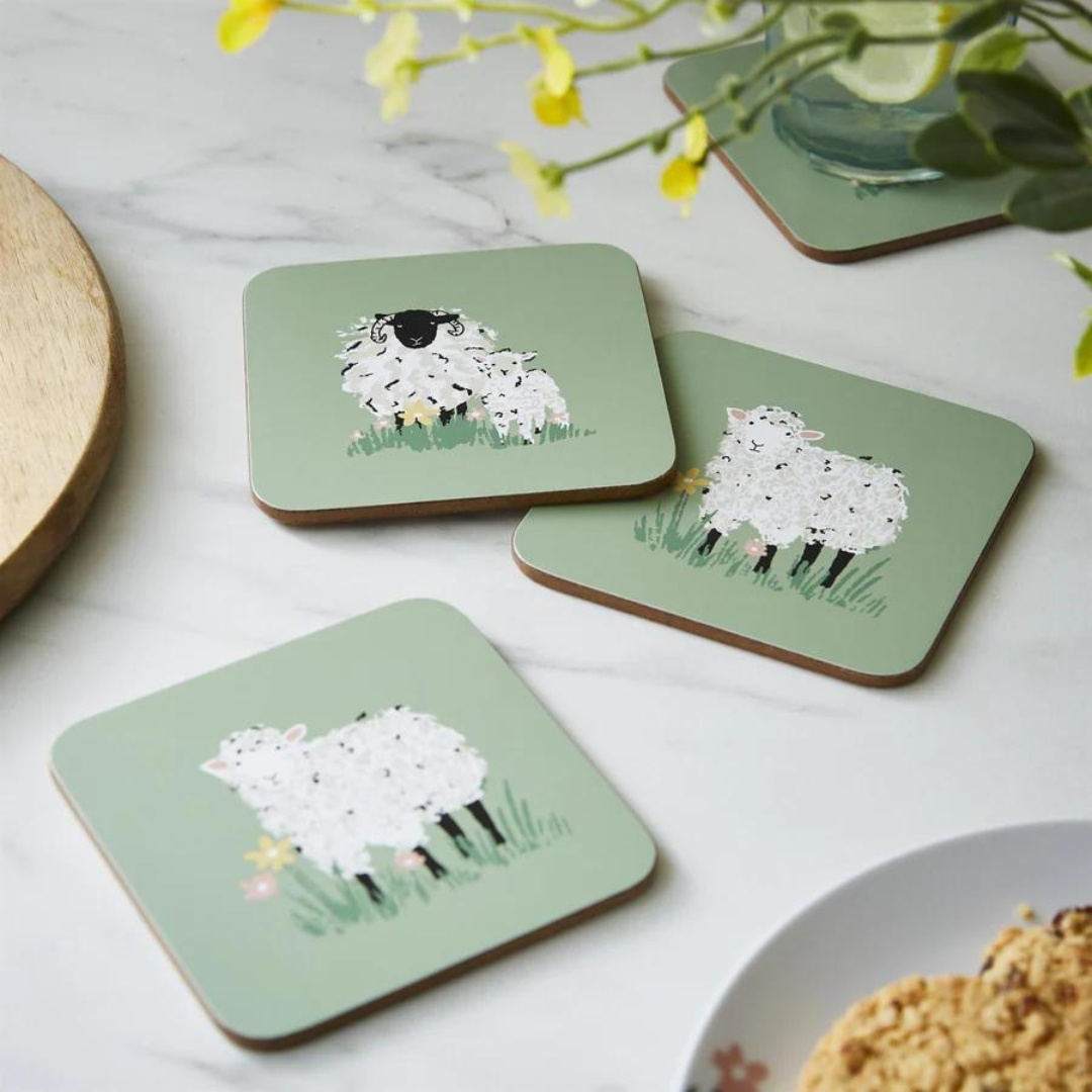Woolly Sheep 4 Pack Coaster