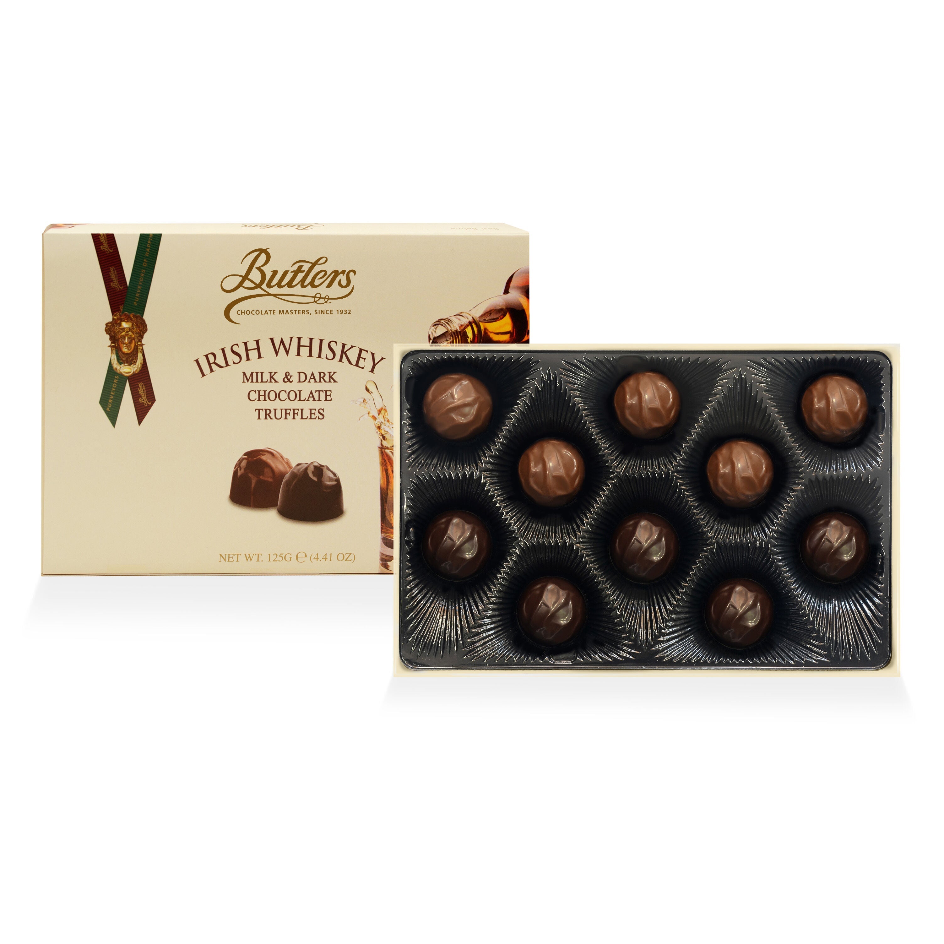 Butlers Irish Whiskey Milk & Dark Chocolate Truffles Selection 125g 