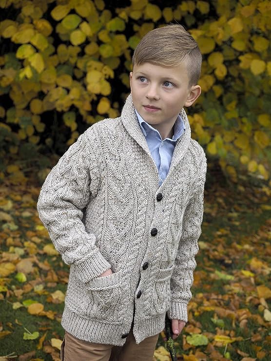 Children's Merino Wool Oatmeal Cardigan