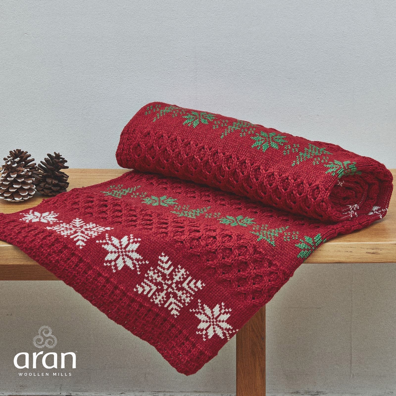 Christmas Aran Throw 