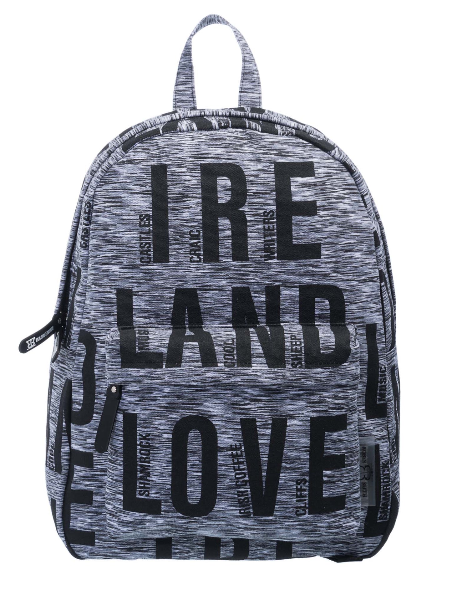Ireland Love Print Grey Backpack