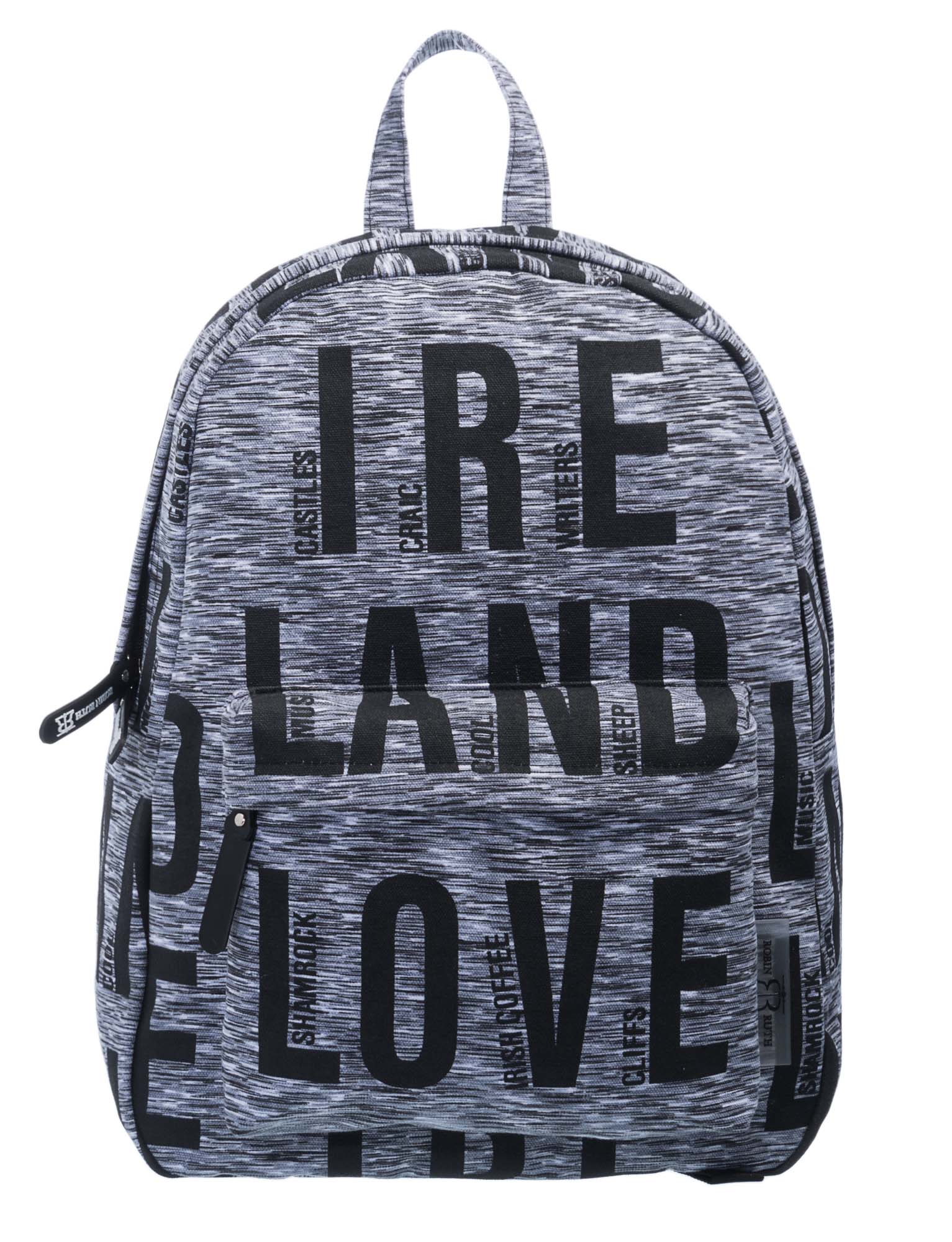 Ireland Love Print Grey Backpack