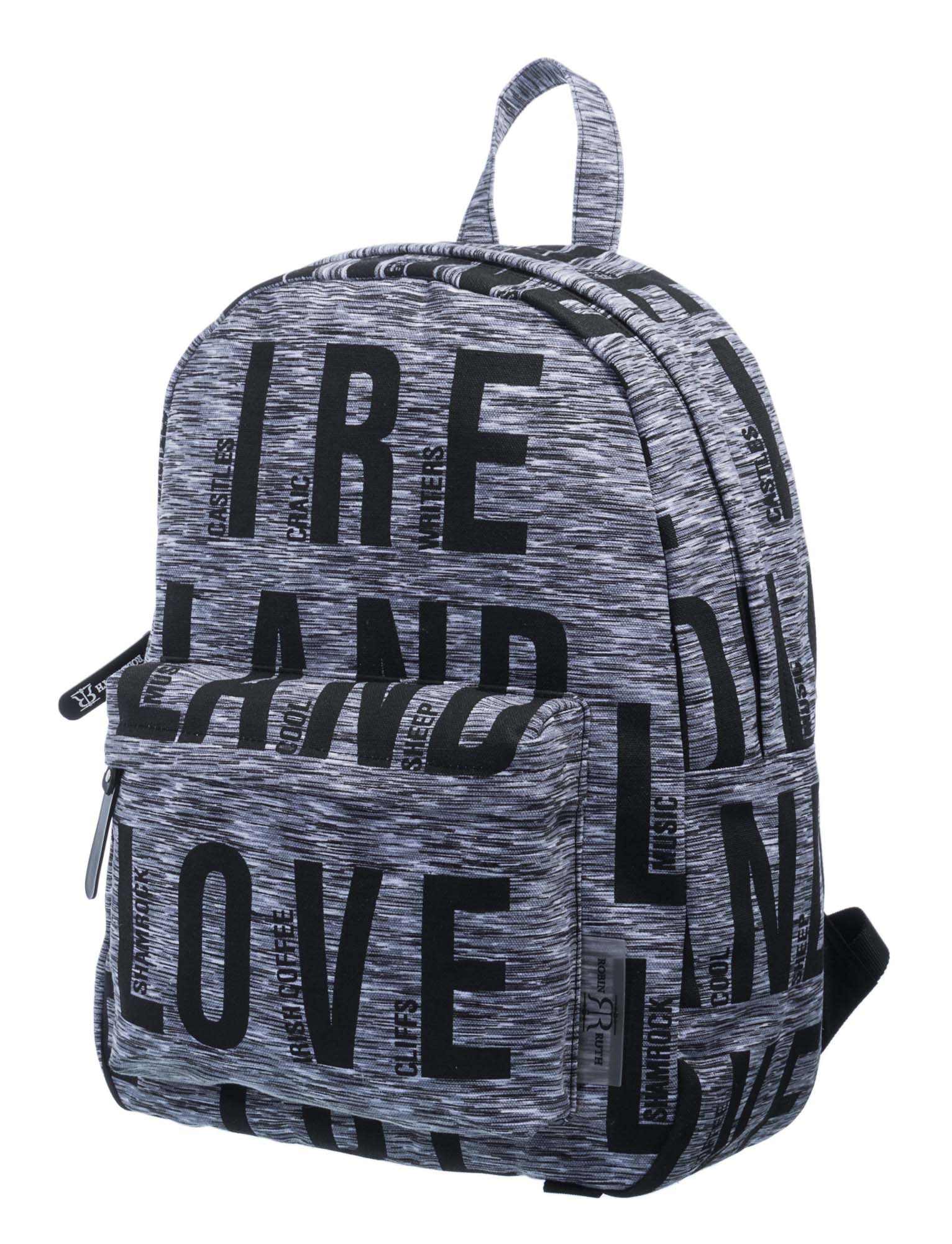Ireland Love Print Grey Backpack 