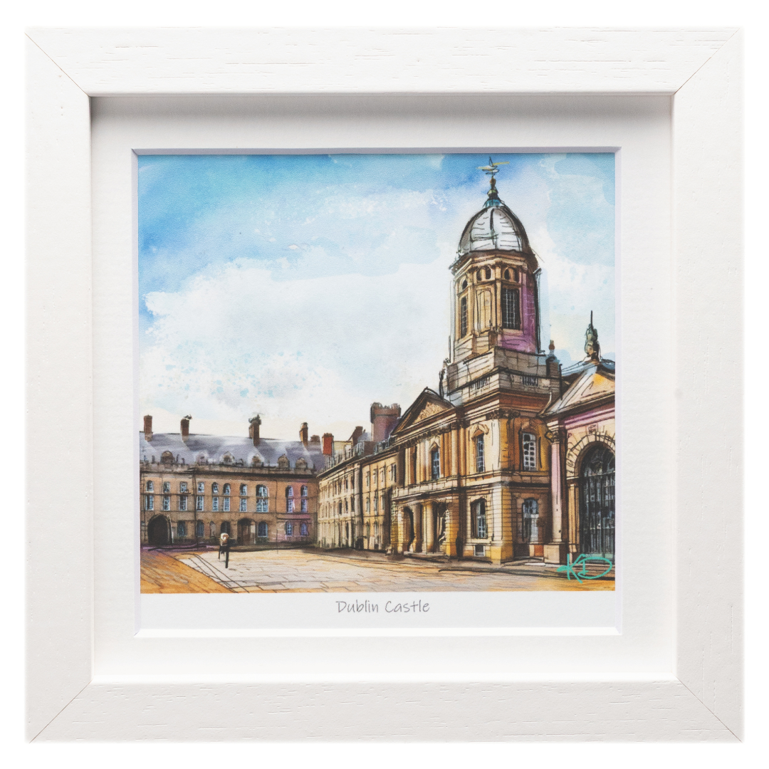 Dublin Castle White Framed Print