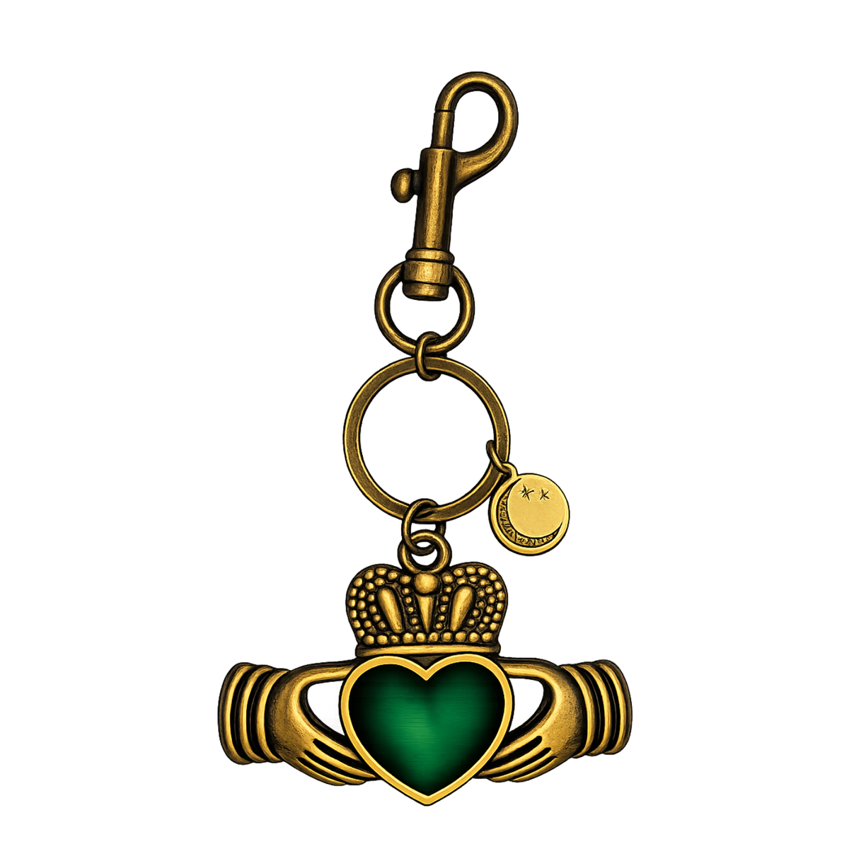 Claddagh Gold Bag Charm 