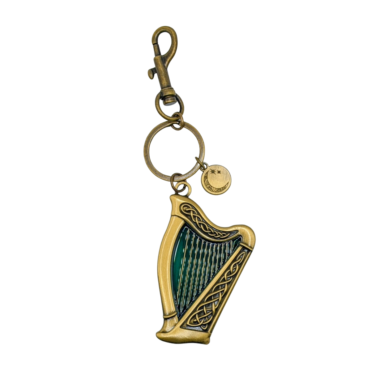 Harp Gold Bag Charm 