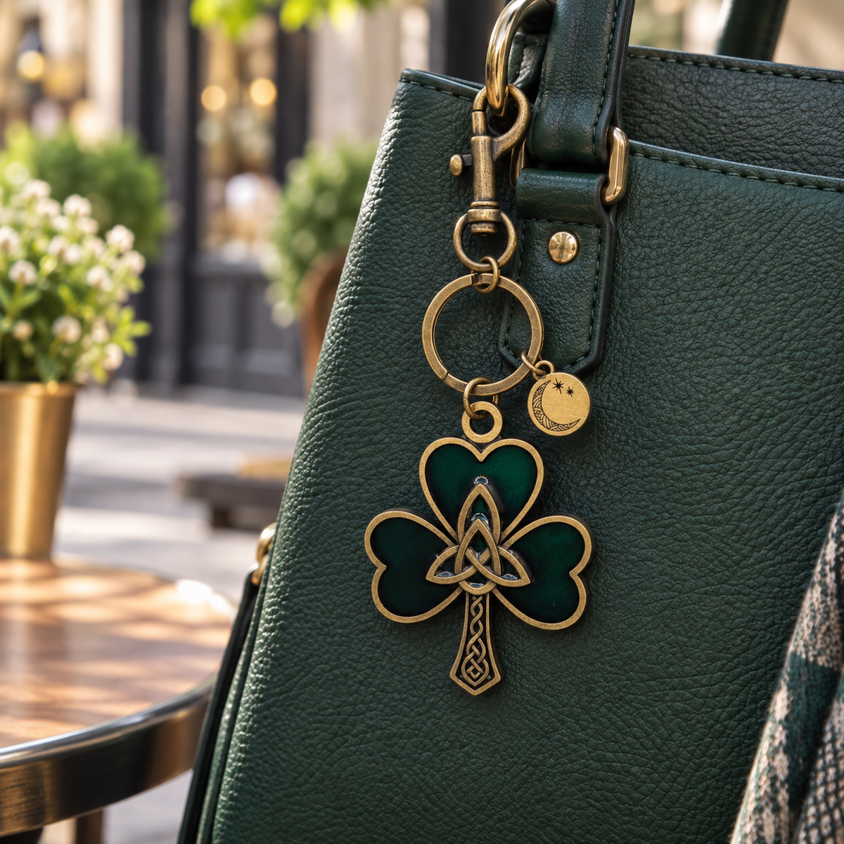Shamrock Gold Bag Charm