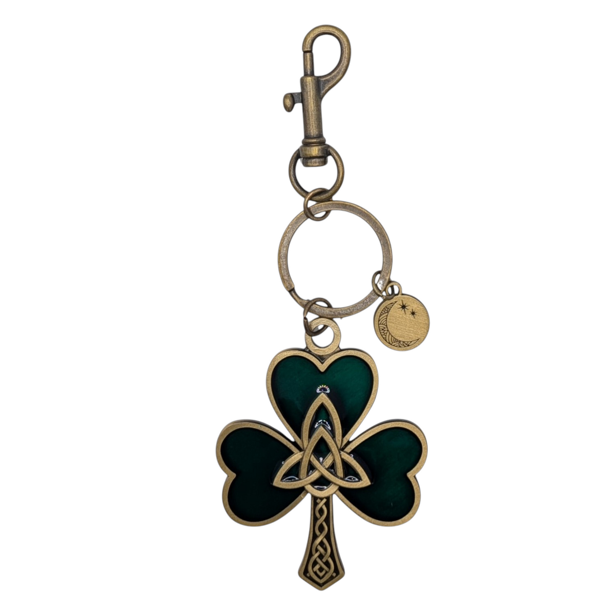 Shamrock Gold Bag Charm 