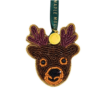Beaded Reindeer Christmas Decoration