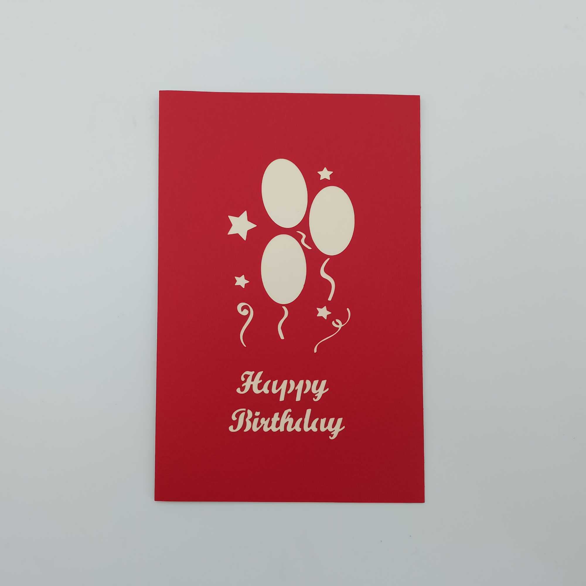 Birthday Balloon Box Pop-up Card 