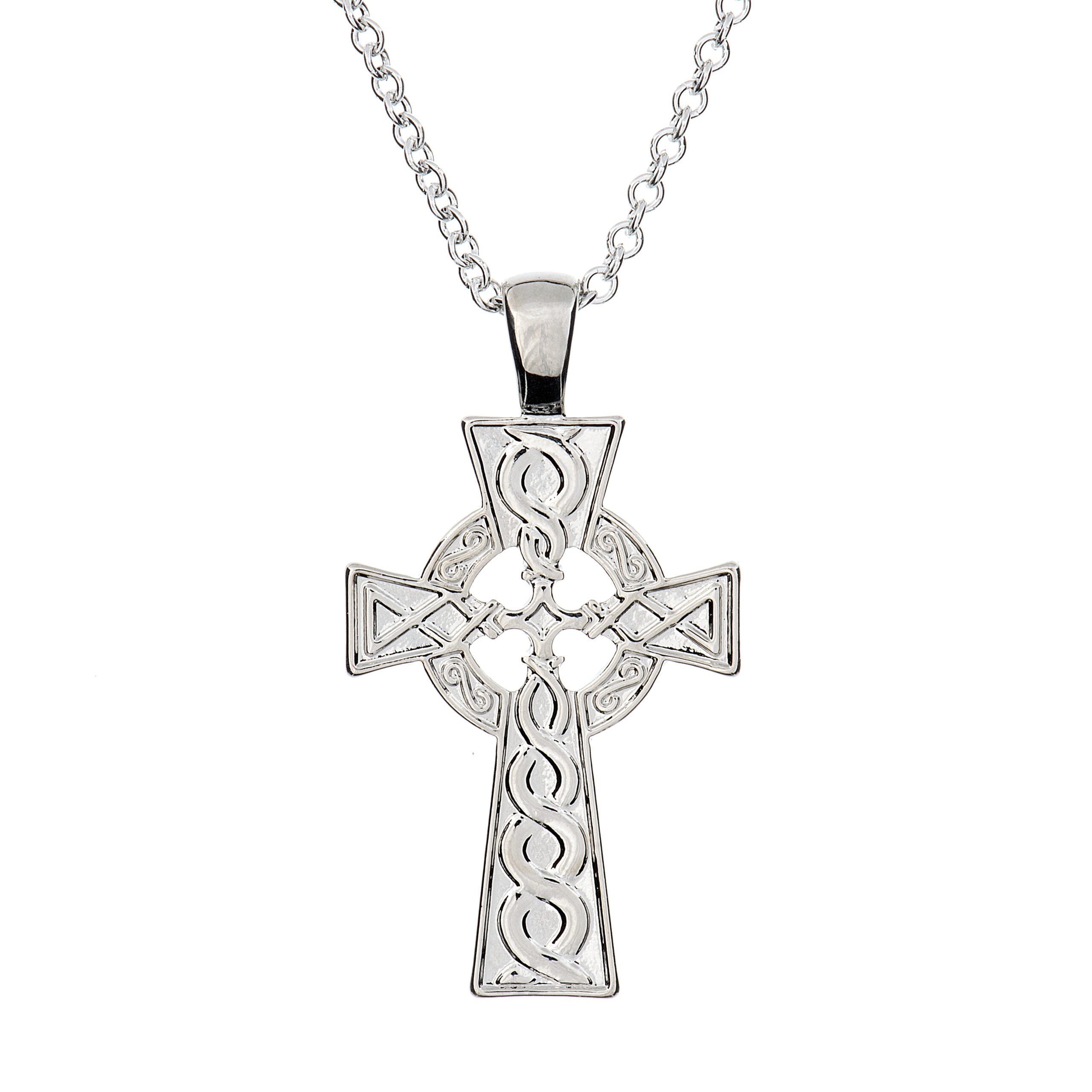 Silver Plated Carrick Silverware Celtic Cross Necklace